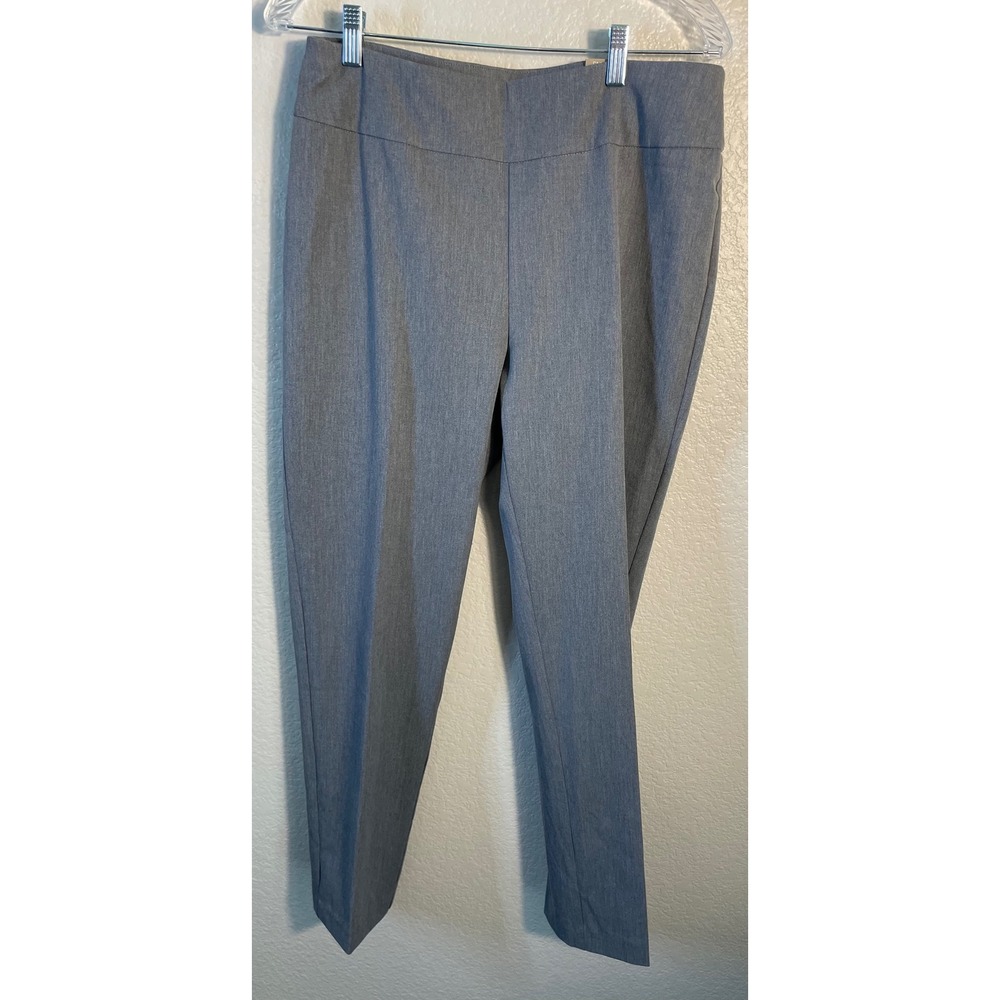 Chicos 1.5 8/10 Short Pants Gray Fabulously Slimming 4 Way Stretch Pull On NEW